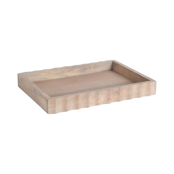Kate and Laurel Lissi Natural Wood Decorative Tray