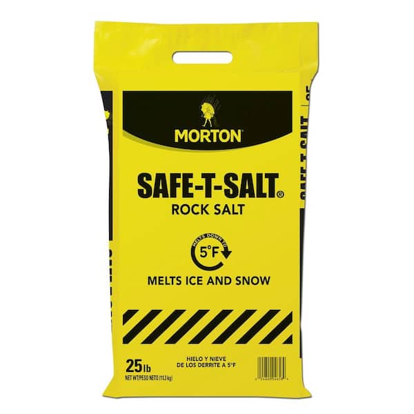Morton Salt Ice Melt 25 lb. Rock Salt Bag