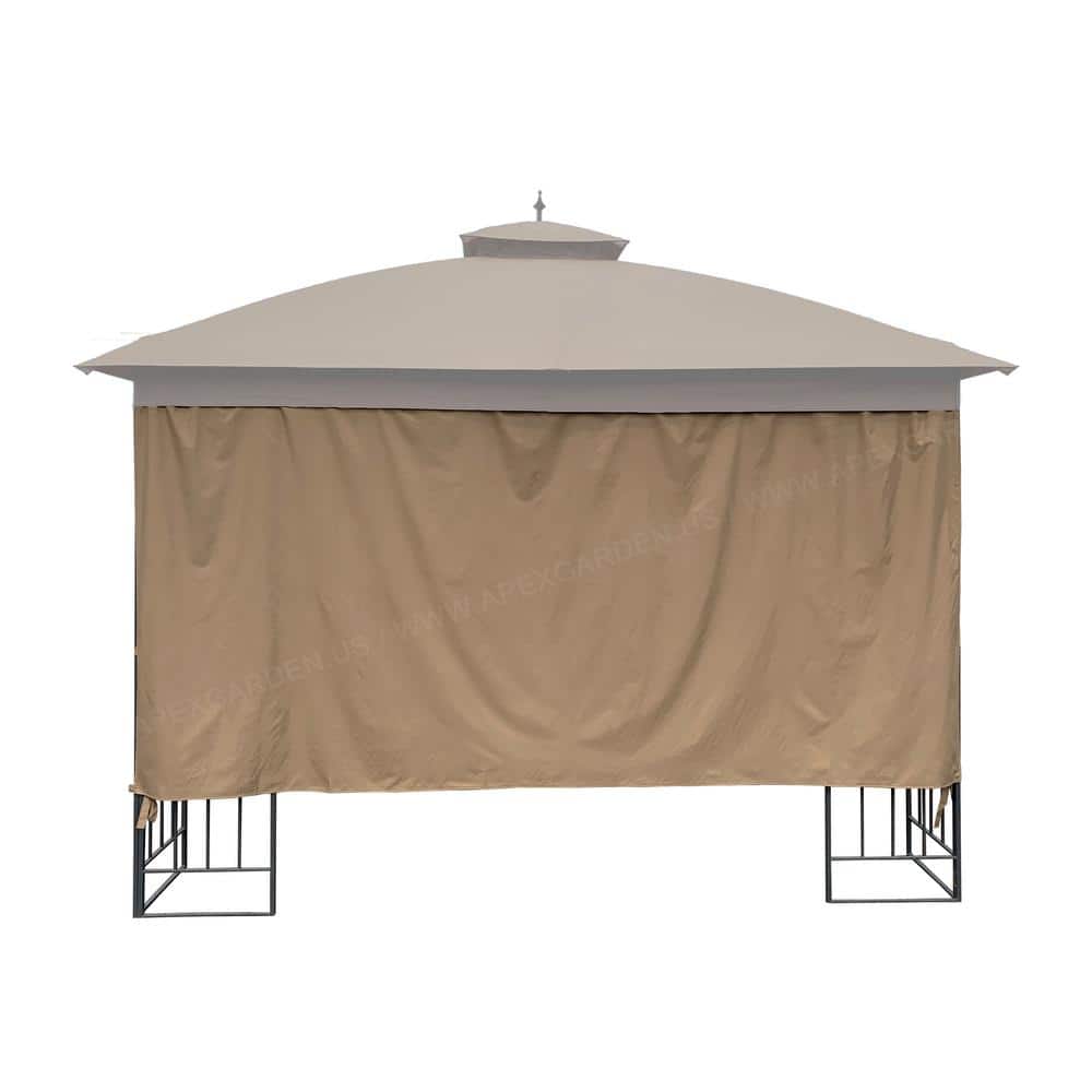 Tan UV Resistant Polyester Outdoor Privacy Screen for Gazebo