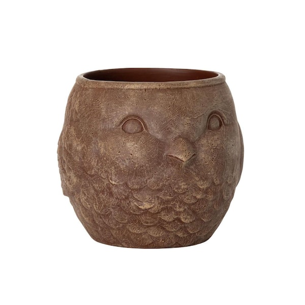 SULLIVANS 5.5 in. L x 5.5 in. W x 5.25 in. H Brown Indoor/Outdoor Resin Bird Decorative Pot
