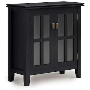 Artisan Solid Wood 30 in. Wide Contemporary Low Storage Cabinet in Black