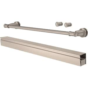 Rory 48 in. to 60 in. W x 5 in. D Traditional Semi Frameless Sliding Shower/Tub Hardware Assembly Kit in Nickel