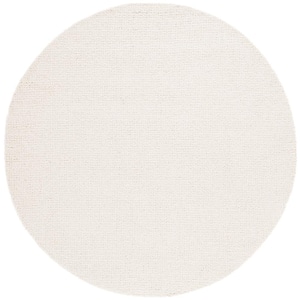 Abstract Ivory 6 ft. x 6 ft. Classic Marle Round Area Rug