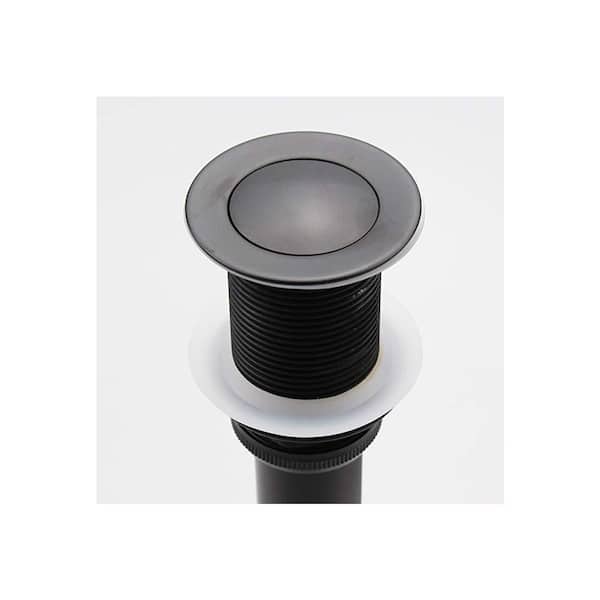 B012A Bathroom Vessel Sink Drain Stopper Pop-Up Drain Assembly with Overflow In Matte Black