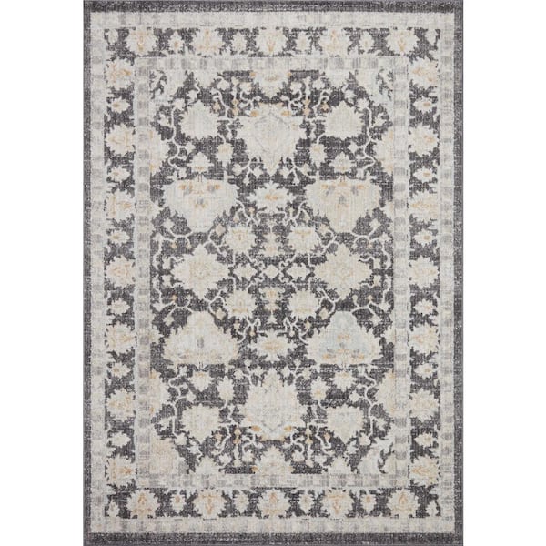 Monroe Charcoal/Natural 2 ft. 6 in. x 7 ft. 9 in. Traditional Runner Area Rug