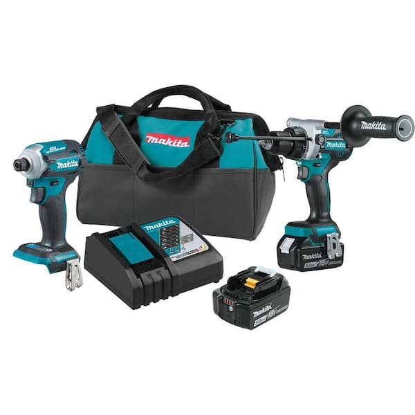 Makita 18V LXT Cordless Brushless Combo Kit 5.0 Ah (2-Pc) with 18V