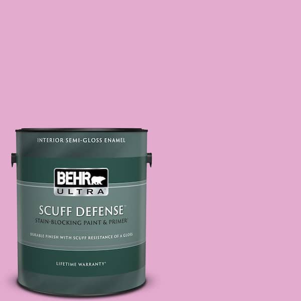 BEHR ULTRA 1 gal. #680A-3 Pink Bliss Extra Durable Semi-Gloss Enamel Interior Paint & Primer