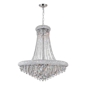 Kingdom 20-light chrome chandelier