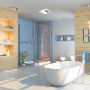 Radiance Series 80 CFM Ceiling Bathroom Exhaust Fan with Light and Heater
