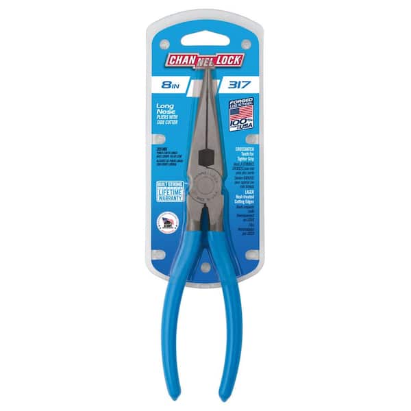 Channellock 8 in. Long Nose Pliers 317Z - The Home Depot