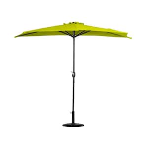 Peru 9 ft. Market Half Patio Umbrella in Lime with Base Included