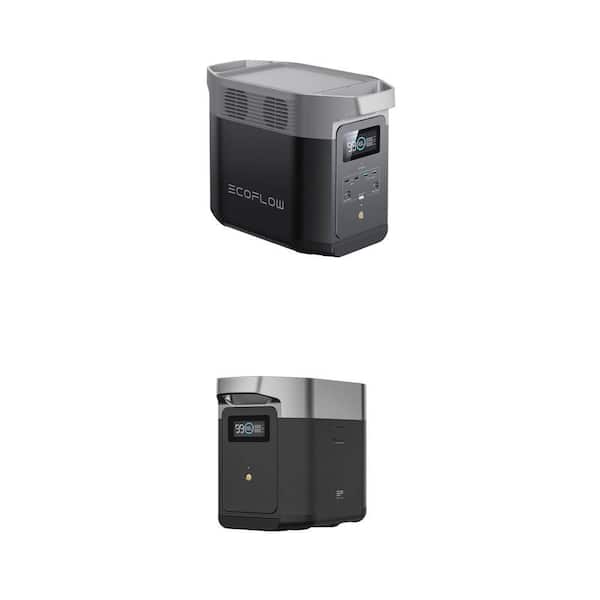 DELTA 2 Solar Generator, 1800W Output, 1024Wh Power Station and DELTA2 Smart Extra Battery Combo