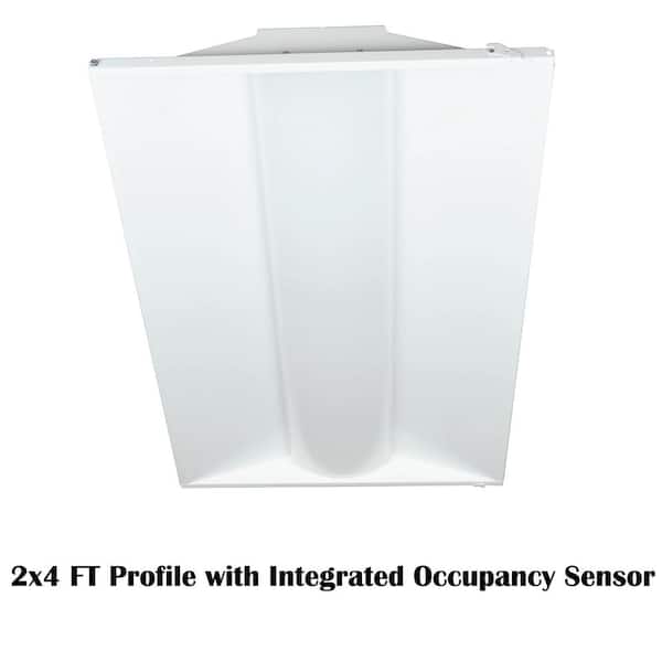 ENERGETIC LIGHTING 2 ft. x 4 ft. 5895Lumens LED Recessed Lay-In Troffer kit Panel Light CCT and Wattage Selectable with Occupancy Sensor