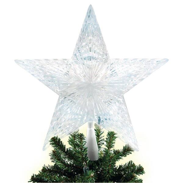 Details about   31LEDs Pentagram Star Light Flashing Battery 22cm Christmas Tree Topper Decor US