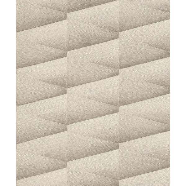 Advantage Shae Grey Geo Paper Textured Non-Pasted Wallpaper Roll