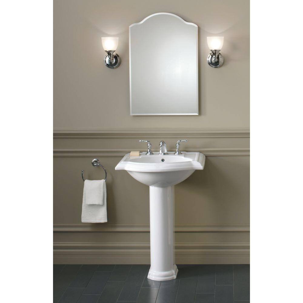 Devonshire Polished Chrome Frosted-Glass Bathroom Wall Sconce