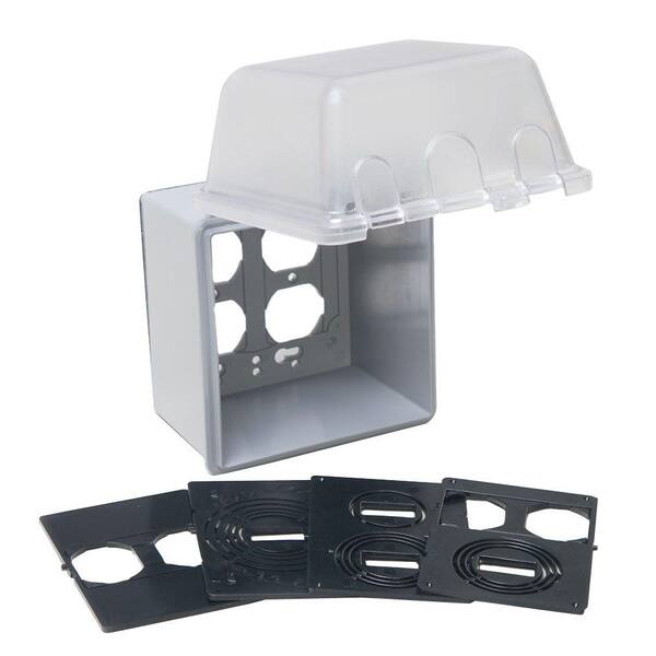 TAYMAC 2-Gang Clear Weatherproof Jumbo In-Use Cover