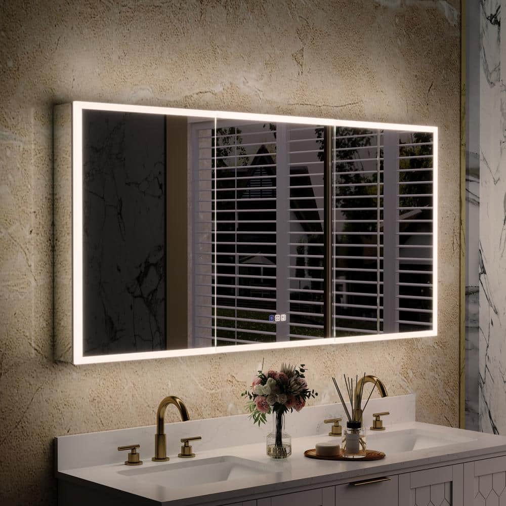 ANGELES HOME 60 in. W x 30 in. H Rectangular Recessed/Surface