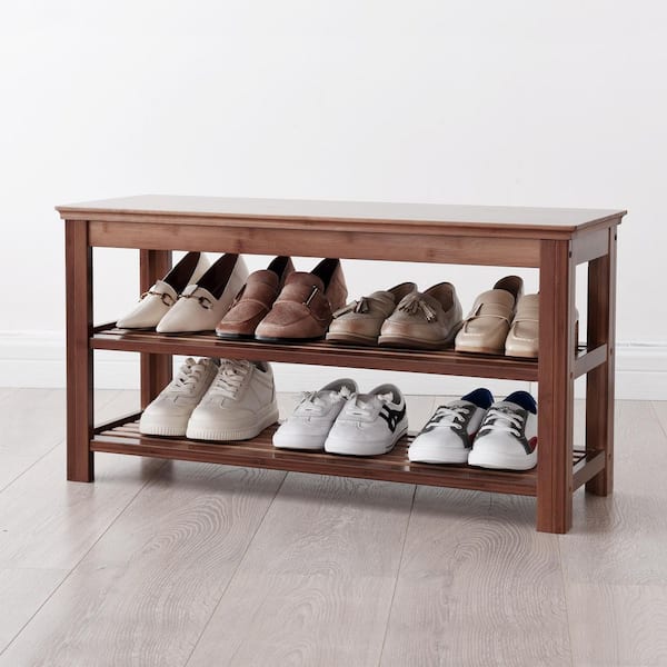 Shoe Storage Bench for Entryway, 2-Tier Shoe Rack, Shoes Rack for Any Room