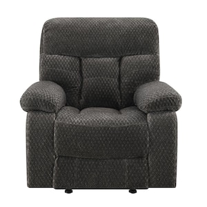 New Classic Furniture Bravo Charcoal Polyester Fabric Glider Recliner with Power Footrest