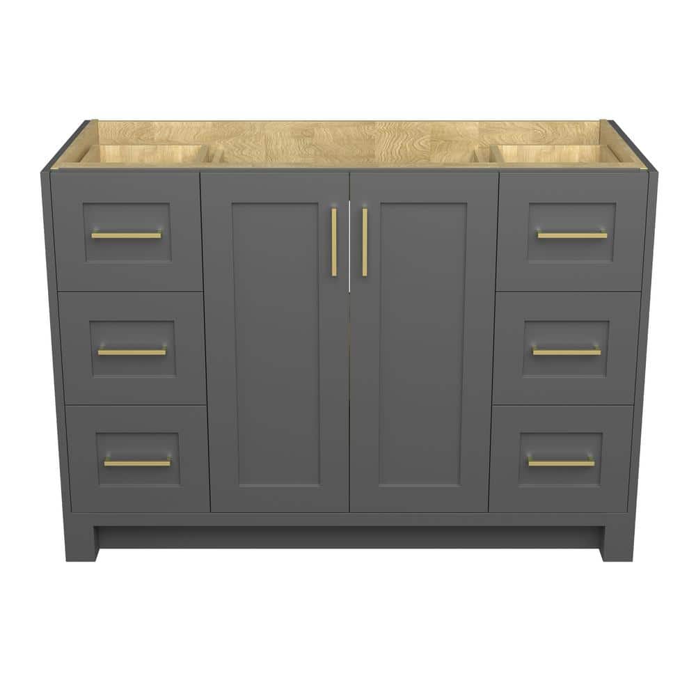 Zeafive 48 in. W x 22 in. D x 34 in. H Bath Vanity Cabinet without Top ...