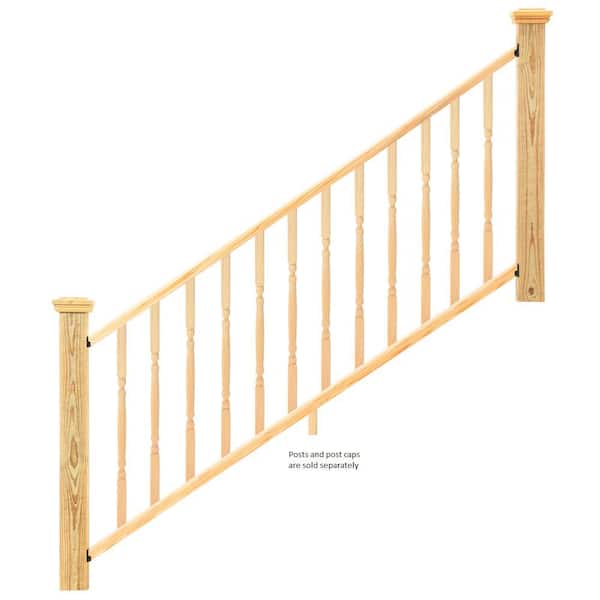 ProWood 6 ft. Southern Yellow Pine Moulded Rail Kit with SE Spindles