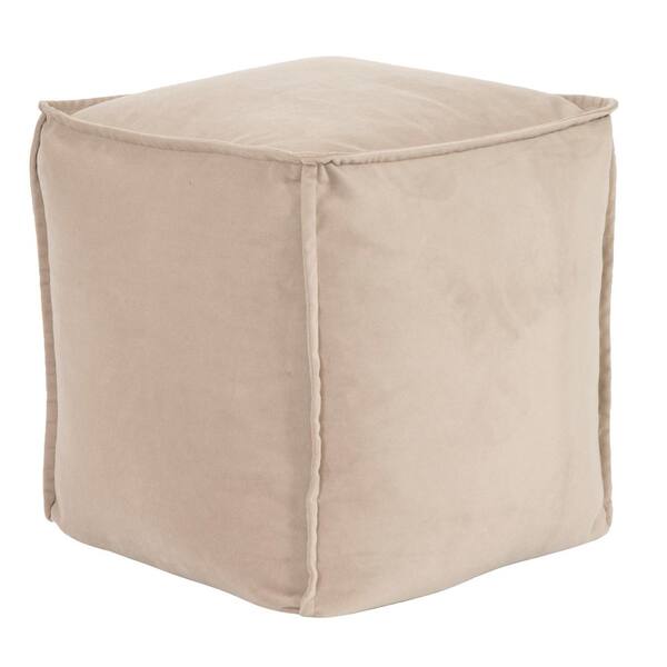 Marley Forrest Pouf Ottoman Tall With Cover Sterling Sand 873 224 The Home Depot