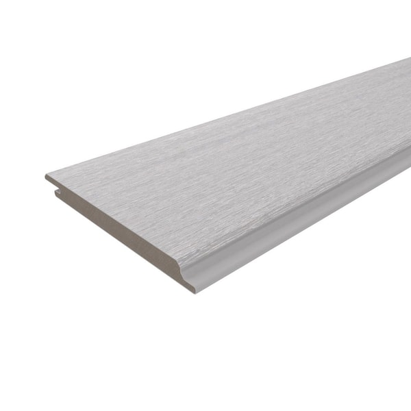 All Weather Siding Pro 5.59 in. x 96 in. Straight Grain Icelandic Smoke White Composite Lap Siding