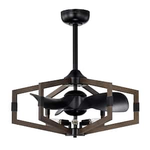 Nicklas 26 in. Indoor Black Finish Ceiling Fan with Light Kit and Remote Control Included