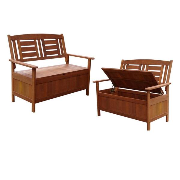 Outdoor wooden storage bench seat new arrivals