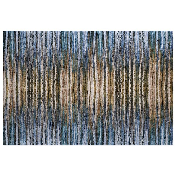 Dream Shag Premium Machine Washable Abstract ADS604 Blue 2 ft. x 3 ft. Accent Rug