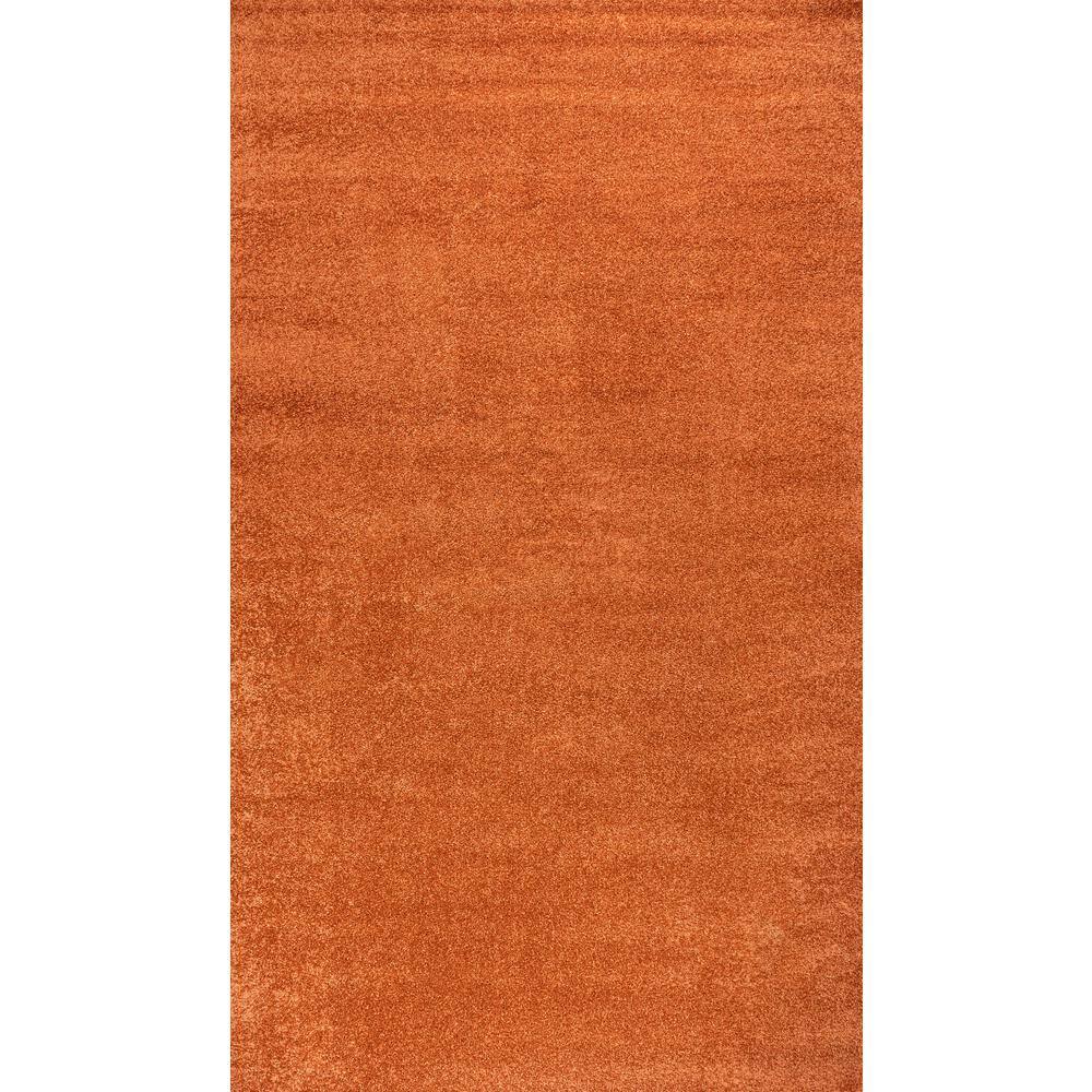 Haze Solid Orange Synthetic 10' x 14' Reversible Area Rug