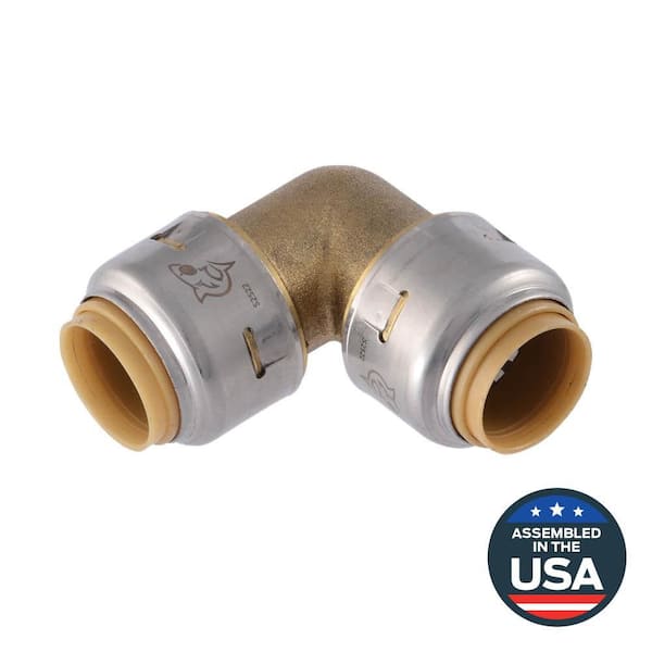 Max 1/2 in. Brass 90-Degree Push-to-Connect Elbow Fitting