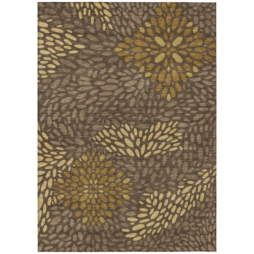 Chantille Machine Washable Indoor/Outdoor Abstract ACN2629 Chocolate 5 ft. x 7 ft. 6 in. Area Rug price history on PriceWatchPro