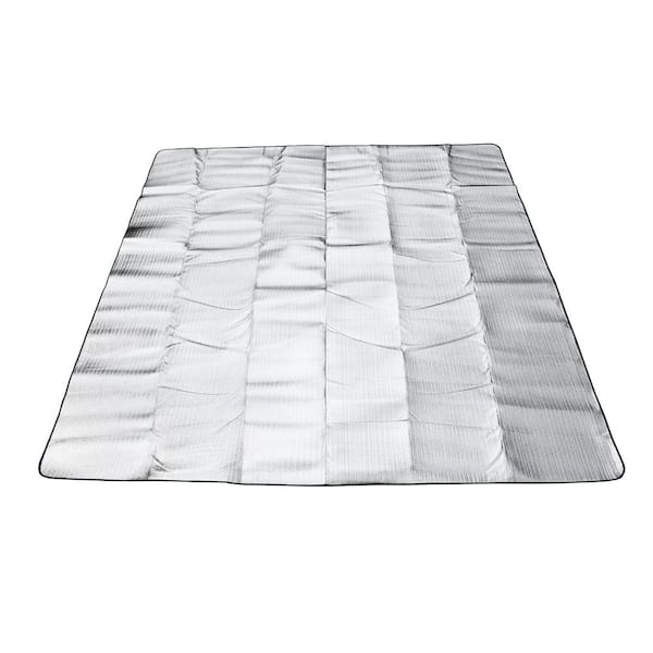 76.8 x 76.8 in Double-Sided Aluminum Foil Foam Picnic Mat Waterproof Insulating Camping Beach Tent Pad