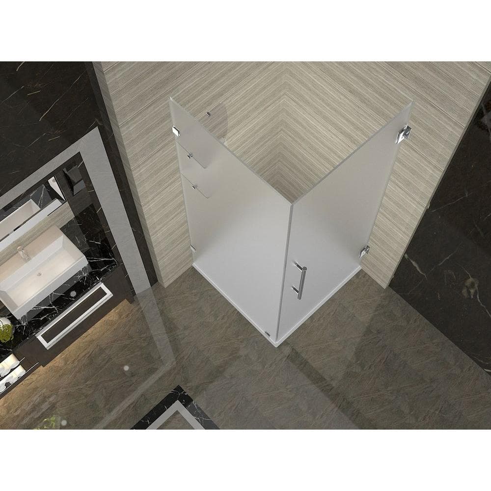 Aquadica GS 38" x 72" Frosted Glass Frameless Shower Enclosure
