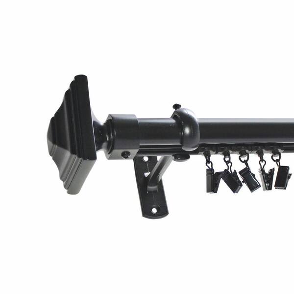 Montevilla 72 in. - 144 in. Square Traverse Rod in Espresso