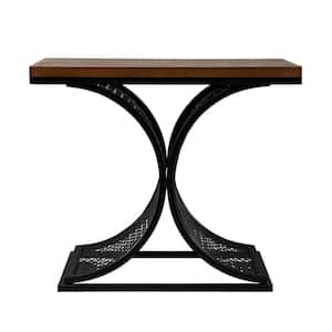 Jaysen 22 in. Wooden Square 2-Tone Accent Table