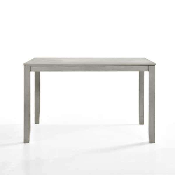 Benjara 35.4 In. Gray Wood 4-Legs Dining Table (Seat Of 6) BM304806 ...