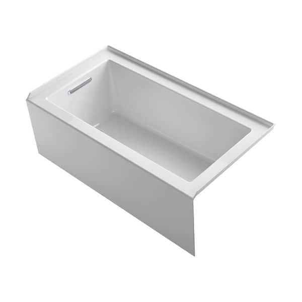 Underscore 60 in. Rectangular Alcove Left Drain Bathtub in Ice Grey Underscore 60 in. Rectangular Alcove Left Drain Bathtub in Ice Grey