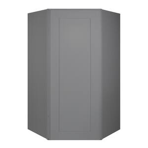Painted Shaker Style Ready to Assemble Wall Diagonal Corner Cabinet 24 in. W x 42 in. H x 24 in. D