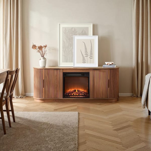 Walker Edison Furniture Company 60 in. Mocha Modern TV Stand with