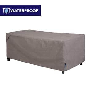 Garrison Waterproof Outdoor Patio Coffee Table/Ottoman Cover, 48 in. W x 25 in. D x 19 in. H, Heather Gray