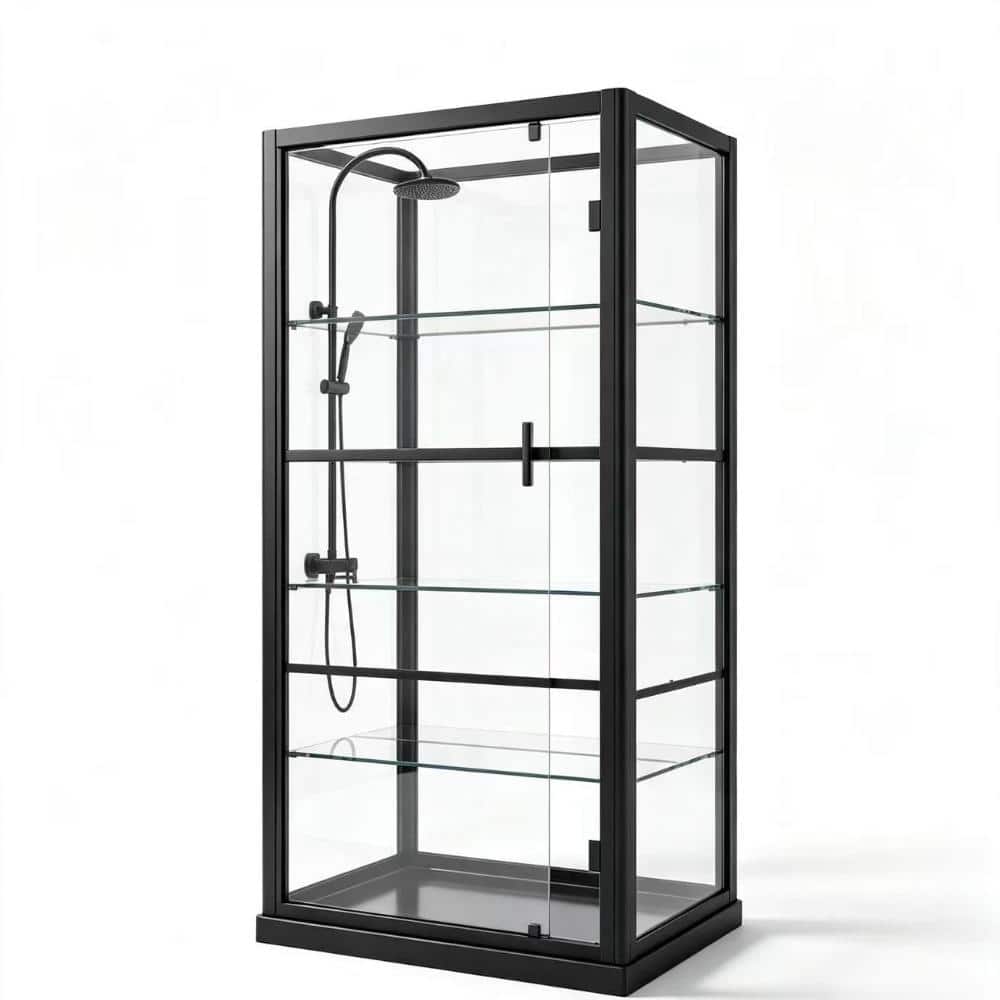 180 Degree Pivot Tub Shower Screen Panel, Black Frame, 6mm Clear Tempered Glass price history on PriceWatchPro