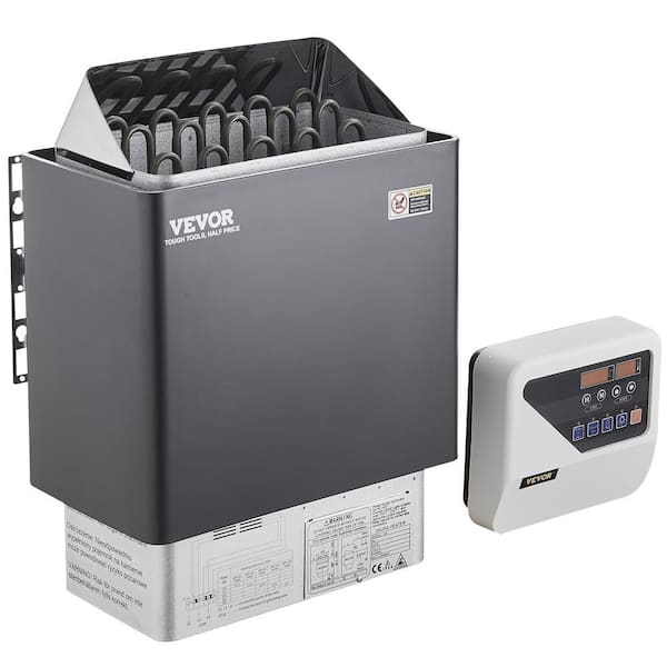 Sauna Heater 9KW 220-Volt Electric Sauna Stove 3-Hour Timer Steam Bath Sauna Heater with External Digital Controller