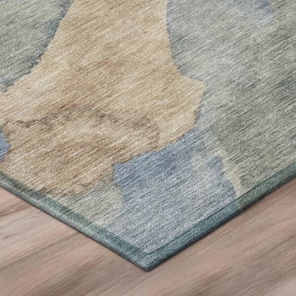 Chantille Machine Washable Indoor/Outdoor Abstract ACN2949 Denim 10 ft. x 14 ft. Area Rug