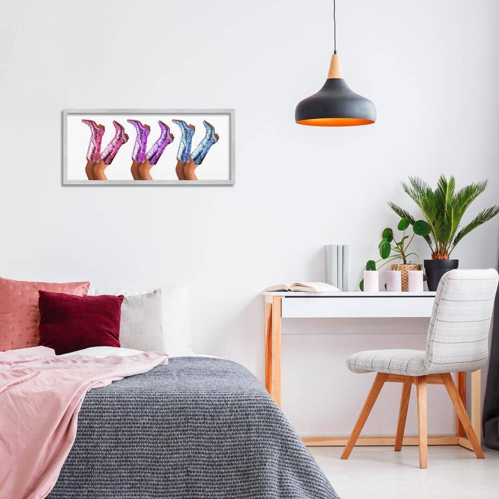 UPC 199235360543 product image for Trendy Glam Cowgirl Boots by Amanda Greenwood Gray Framed People Giclee Art Prin | upcitemdb.com