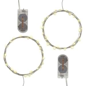 Home Accents Holiday 100-Count Warm White LED Lights with White Wire  22RT222335WWW - The Home Depot