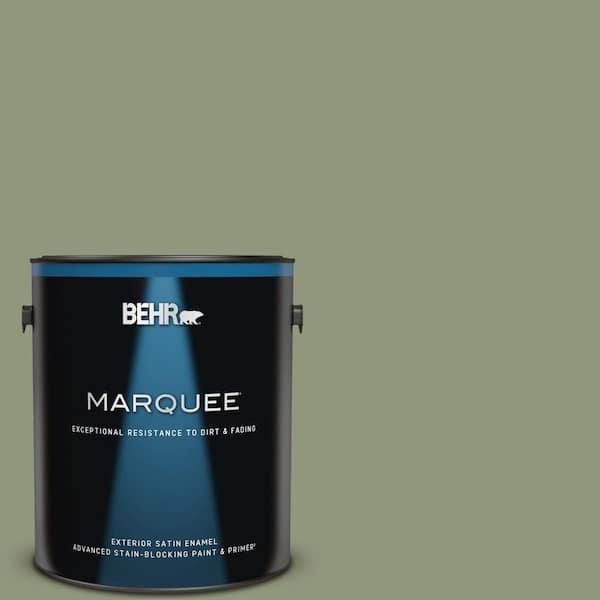 BEHR MARQUEE 1 gal. #ECC-63-1 Autumn Sage Satin Enamel Exterior Paint & Primer