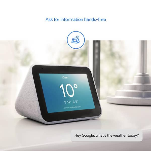 Lenovo Smart Clock with the Google Assistant ZA4R0002US - The Home Depot